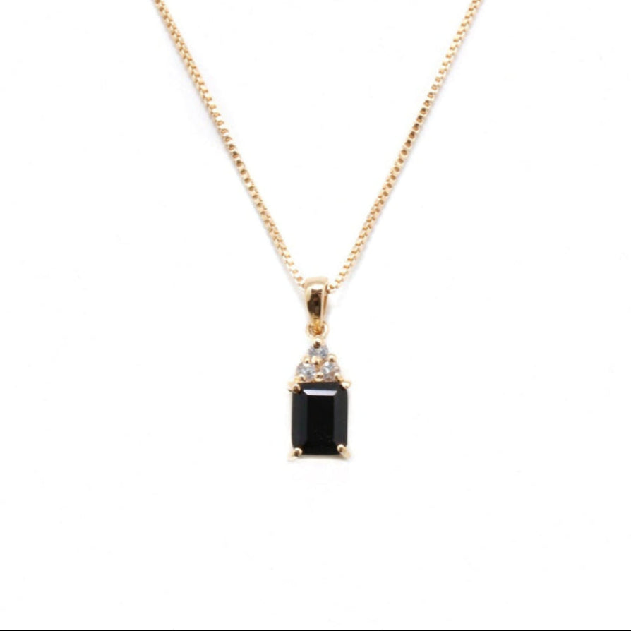Flora Necklace - Black Onyx