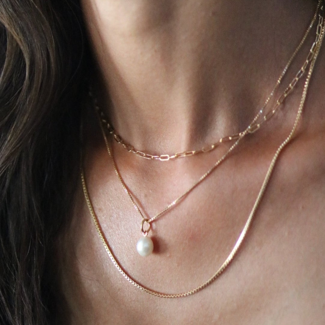Petite Pearl Drop Necklace