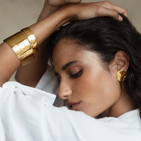 Disc Wave Studs | Gold