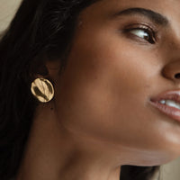 Disc Wave Studs | Gold