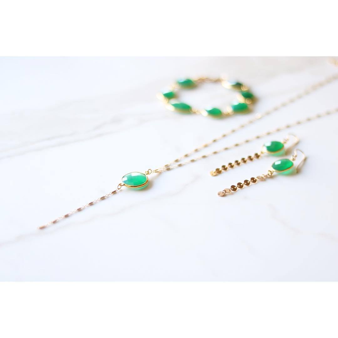 Lariat Stone | Green Onyx