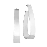Bold Hoop Wide Bottom | Silver