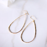 Delicate Raindrop Hoops | Gold