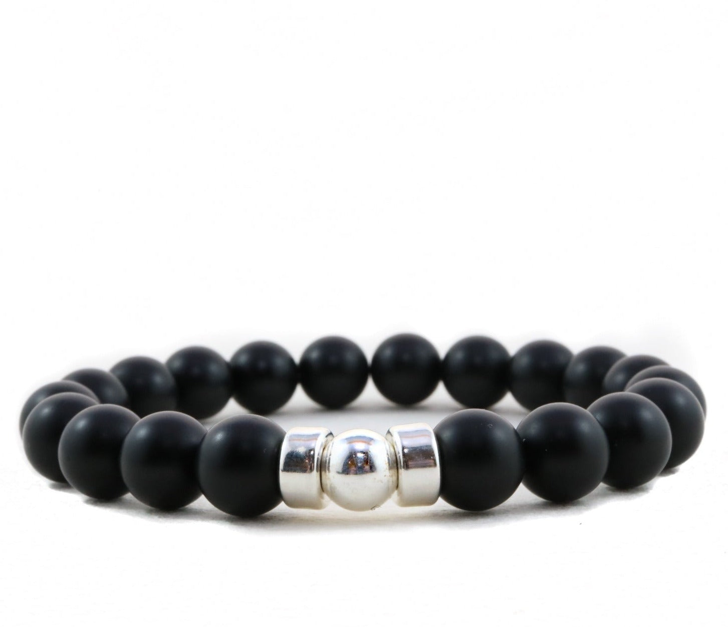 Men's Black Onyx Extra | Silver - 10mm