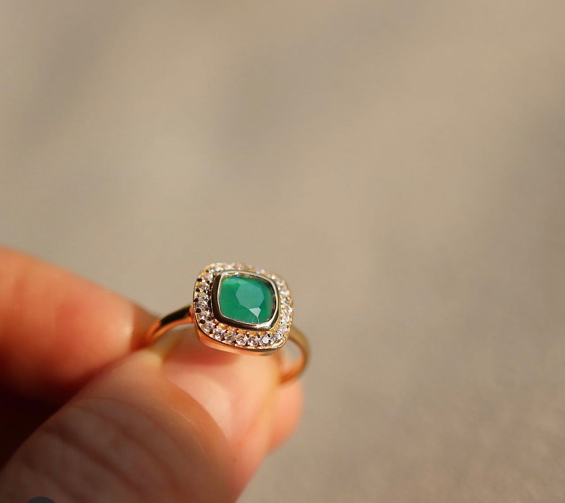 Danica Ring | Green Onyx
