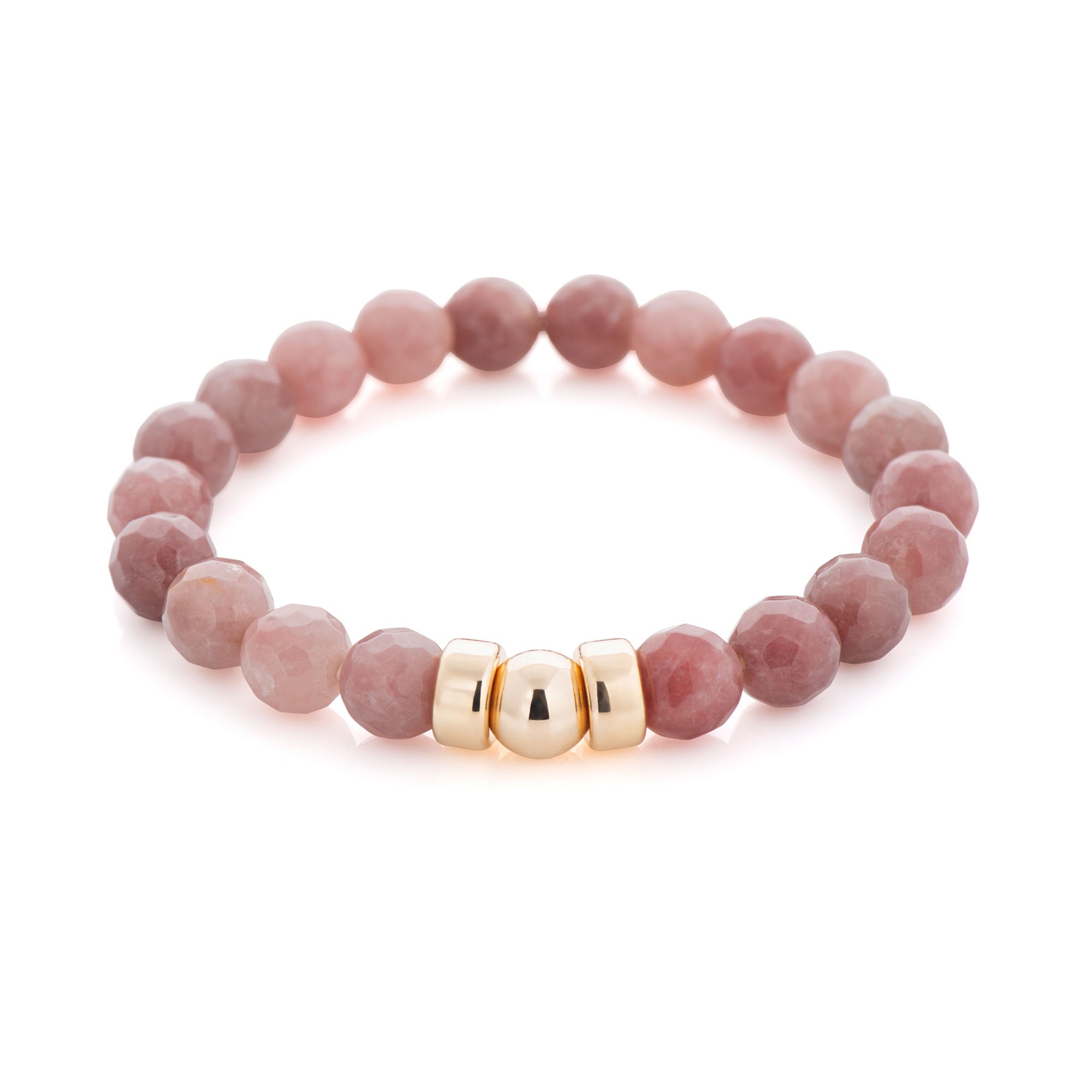 Strawberry Quartz Extra | 8mm - Gold