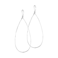 Delicate Raindrop Hoops | Silver