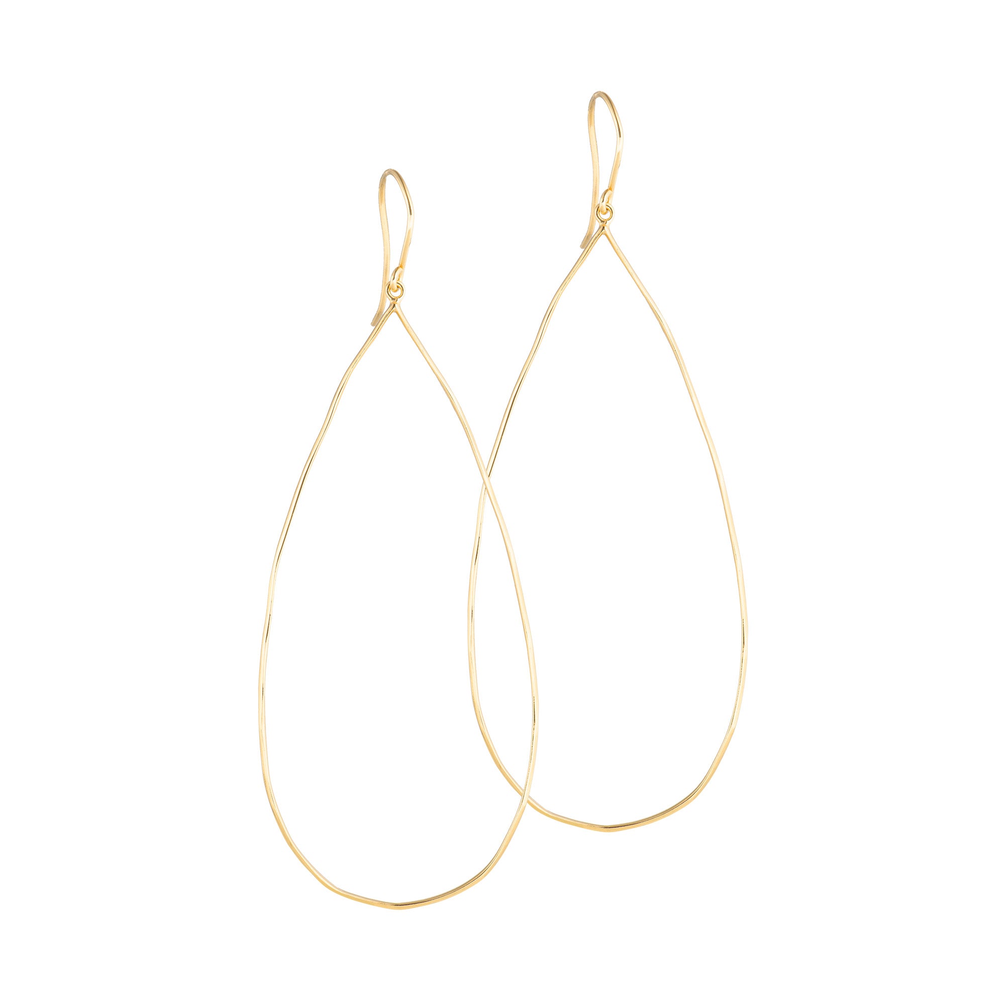 Delicate Raindrop Hoops | Gold