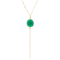 Lariat Stone | Green Onyx