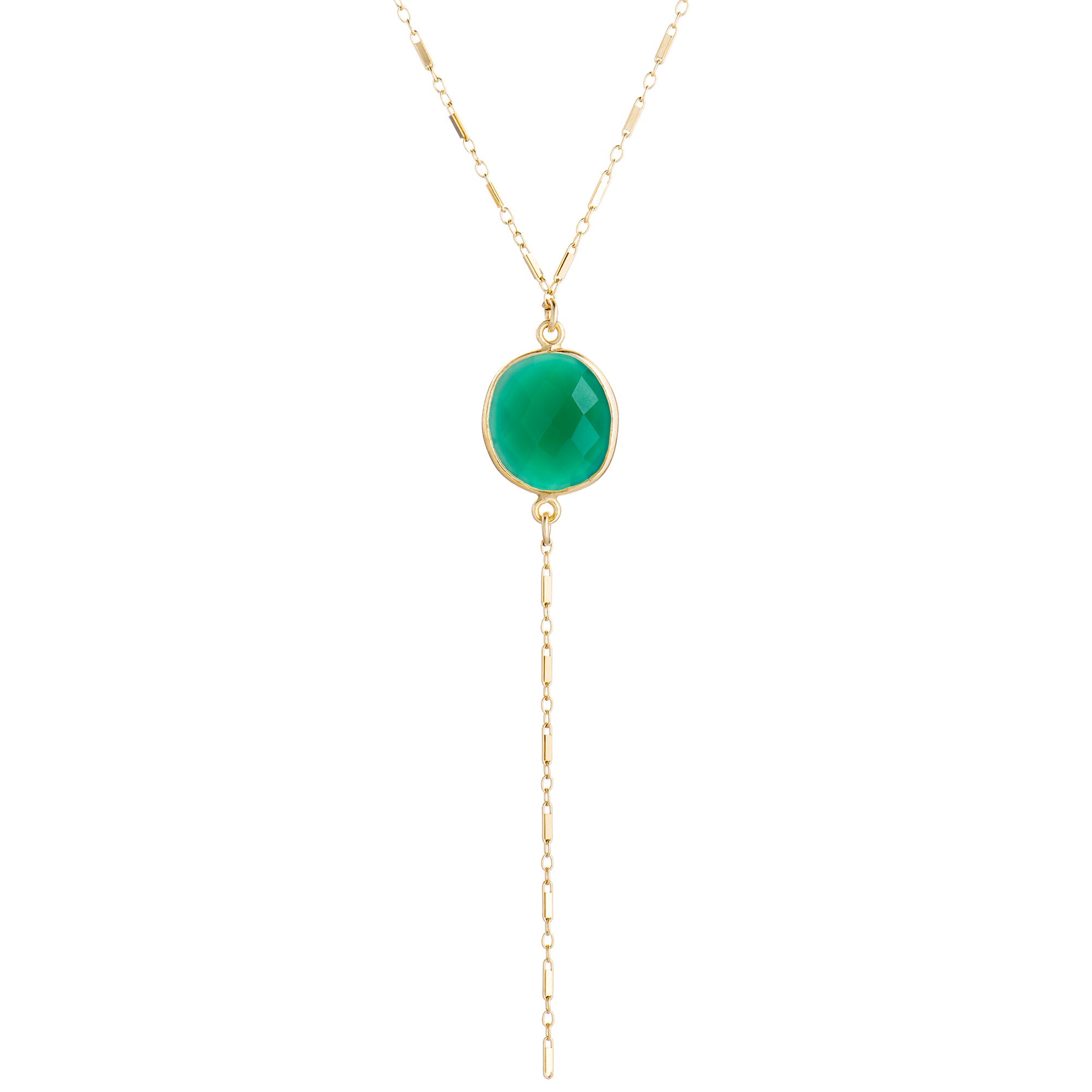 Lariat Stone | Green Onyx
