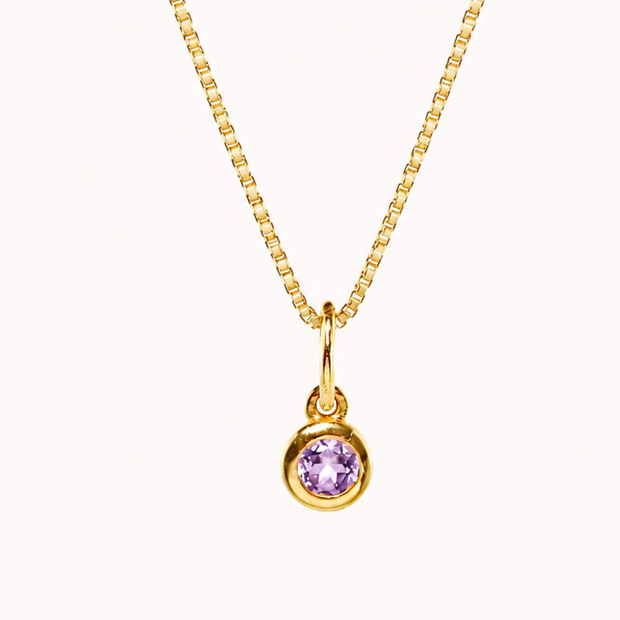 Bezel Necklace - Amethyst