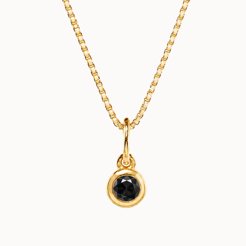 Bezel Necklace - Black Onyx