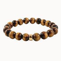Men's Tiger Eye Classic | Gold - 10mm