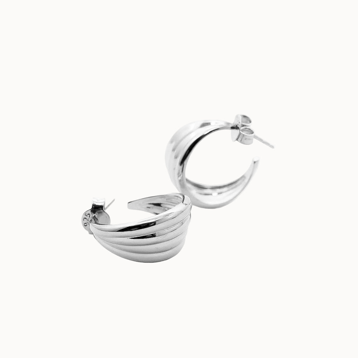 Elle Hoops - Silver