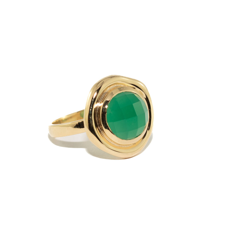 PETRA Ring - Green Onyx