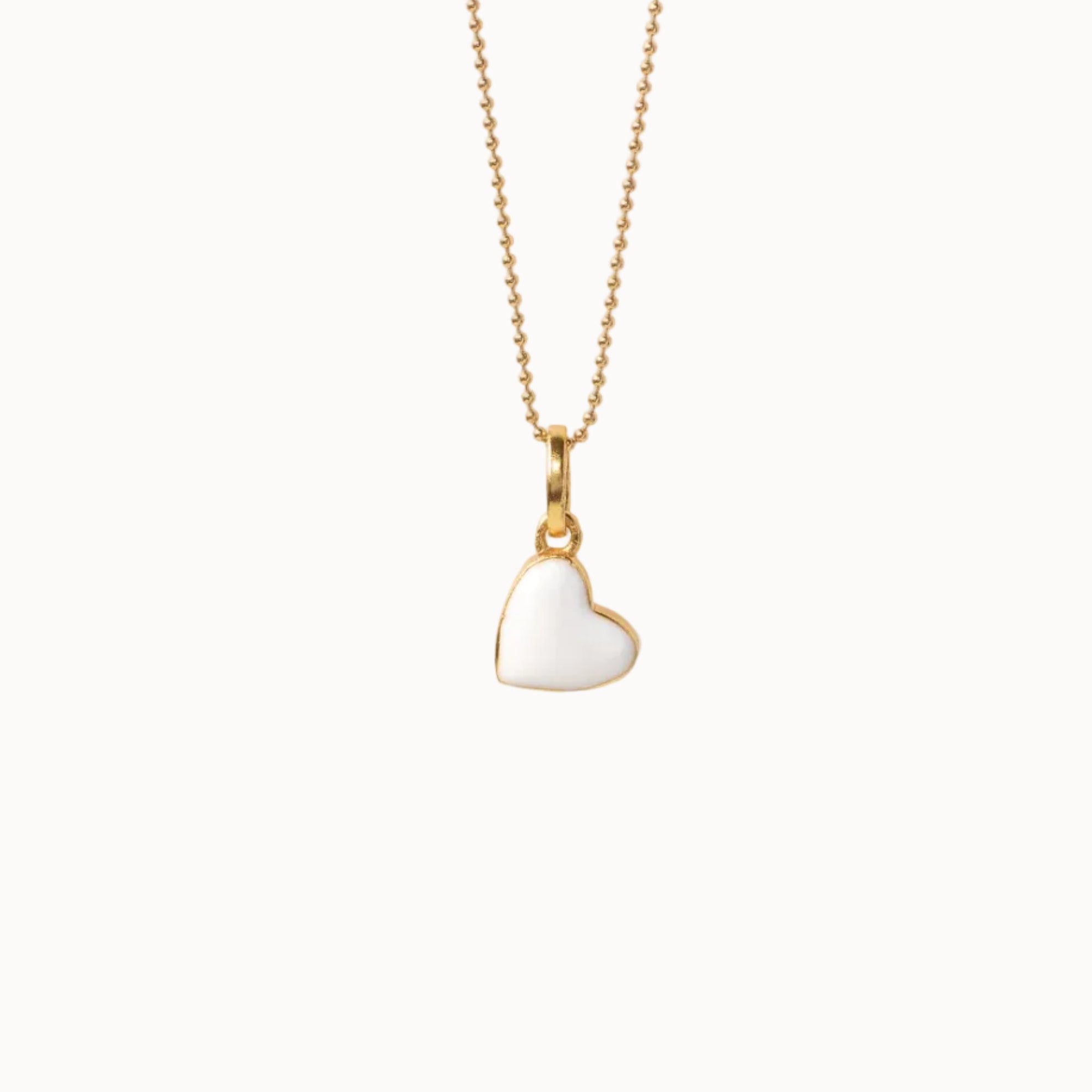 Enamelled Heart | White