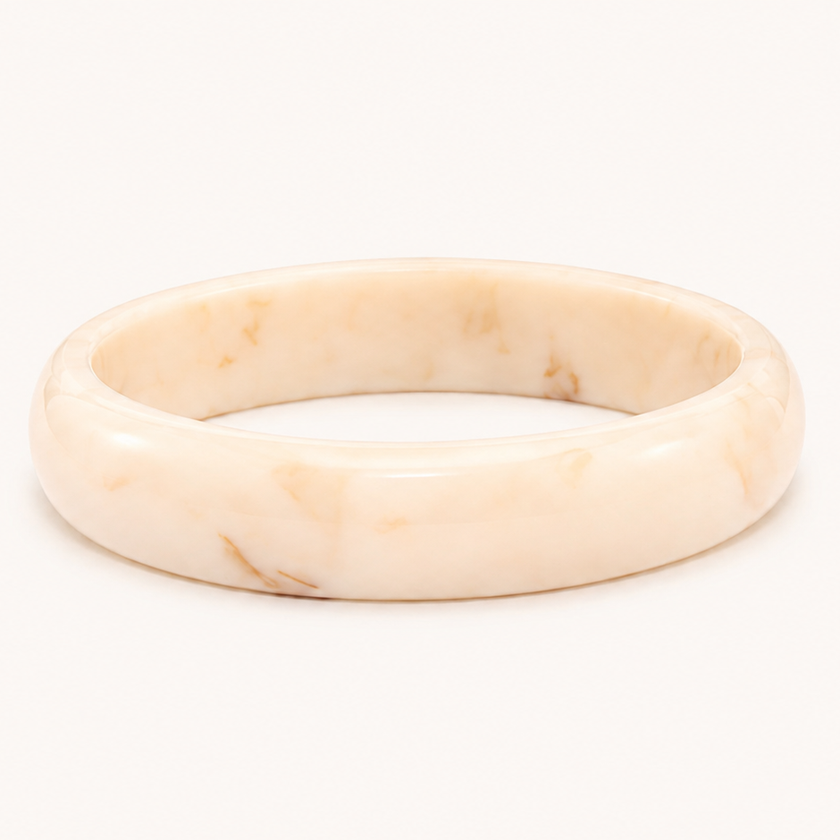 Classic Bangle - Ivory Marble