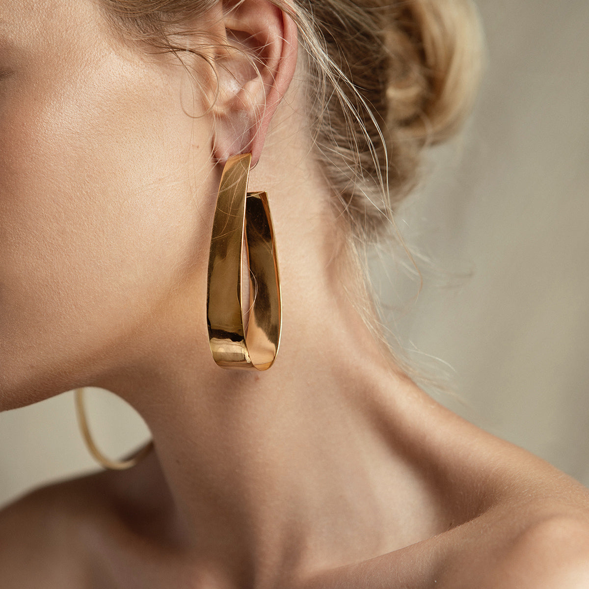 Bold Hoops Wide | Gold