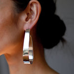 Bold Hoop Wide Bottom | Silver