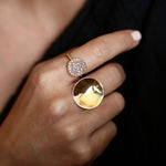 Wavy Disc Ring | Gold