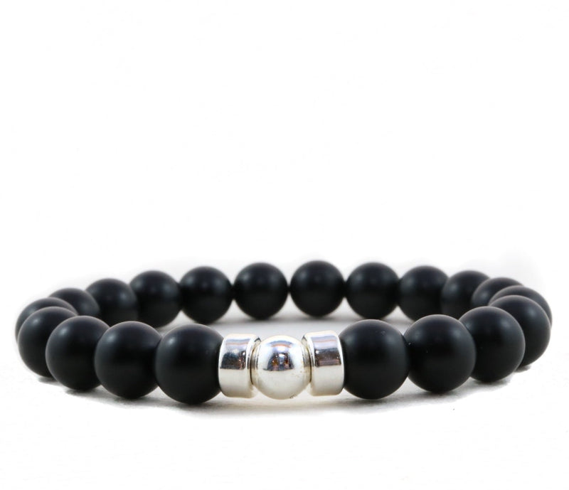 Men's Black Onyx Extra | Silver - 10mm