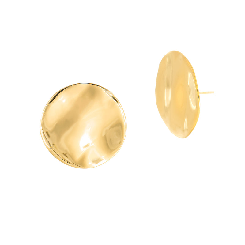 Disc Wave Studs | Gold