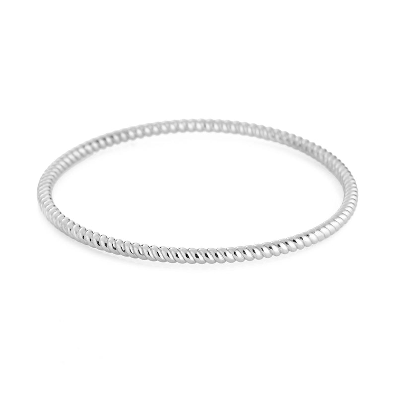 Twisted Bangle | Silver