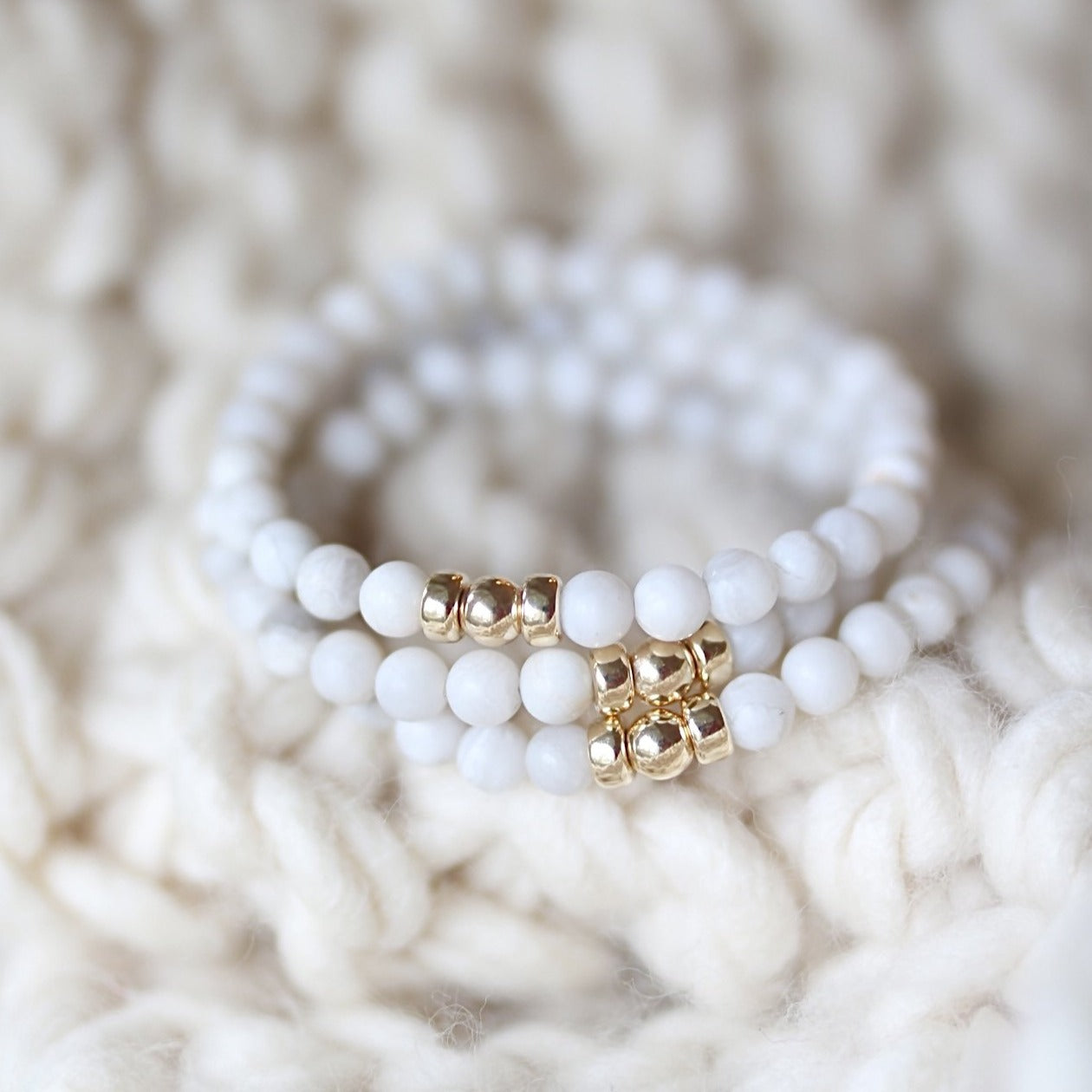White Agate Extra | 6mm - Gold – Lolo Jewellery & Accessories