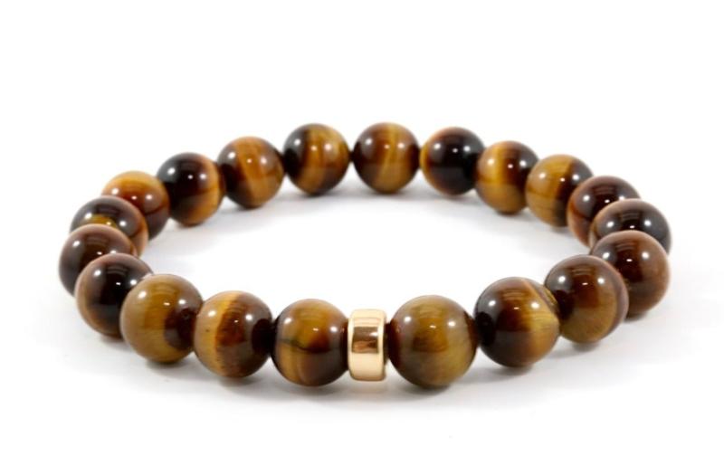 Men's Tiger Eye Classic | Gold - 10mm