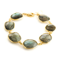 Stone Link Bracelet | Labradorite